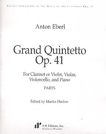 Grand Quintetto op.41 for clarinet (violin), violas, violoncello and piano parts