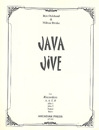 Java Jive for 4 recorders (AATB) score and parts