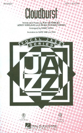 Cloudburst for female chorus and piano (instruments ad lib) vocal score