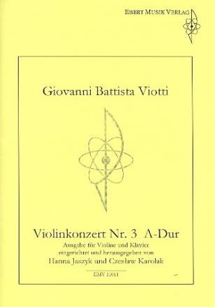 Konzert A-Dur Nr.3 fr Violine und Orchester fr Violine und Klavier