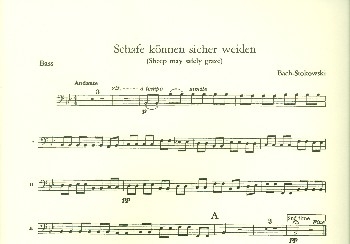 Schafe knnen sicher weiden BWV208 fr Orchester Kontrabass,  Archivkopie