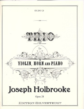 Trio in d minor op.28 for violin, horn and piano parts