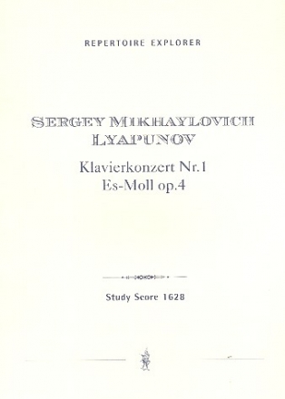 Konzert Es-Dur Nr.1 fr Klavier und Orchester Studienpartitur
