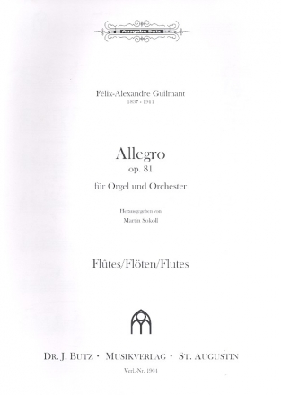Allegro op.81 fr Orgel und Orchester Stimmensatz (4-3-3-2-2)