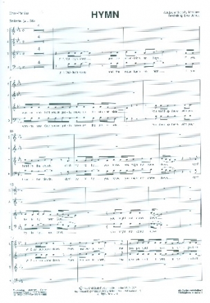 Hymn fr gem Chor und Klavier Chorpartitur