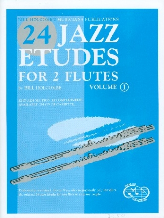 24 Jazz Etudes vol.1 (+CD): for 2 flutes score