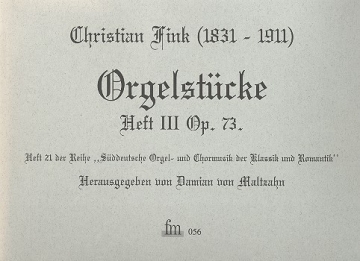 Orgelstcke Band 3 op.73