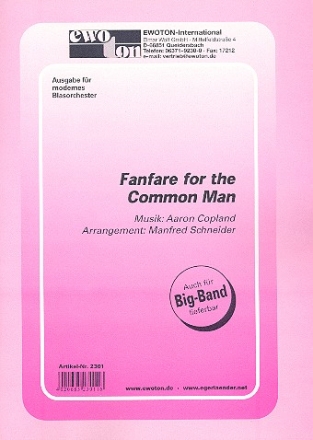 Fanfare for the common Man fr Blasorchester Direktion und Stimmen