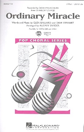 Ordinary Miracle for 2-part chorus and piano score