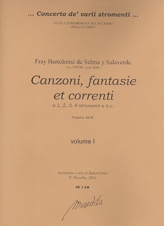 Canzoni, fantasie et correnti vol.1-4 fr 1-4 Instrumente und Bc Partitur