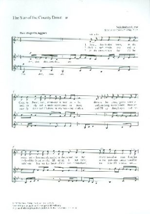 The Star of the County down fr Frauenchor a cappella Partitur
