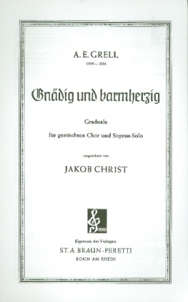 Gndig und barmherzig fr Sopran und gem Chor a cappella Partitur