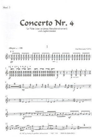 Konzert Nr.4 fr Flte (Melodieinstrument) und Zupforchester Mandoline 2