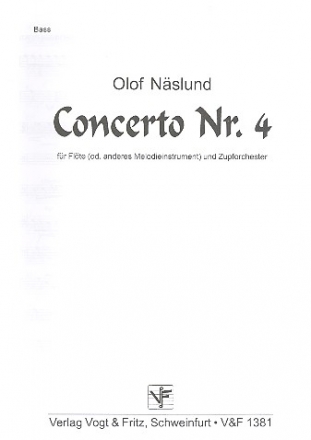 Konzert Nr.4 fr Flte (Melodieinstrument) und Zupforchester Kontrabass