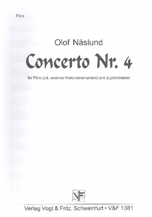 Konzert Nr.4 fr Flte (Melodieinstrument) und Zupforchester Flte