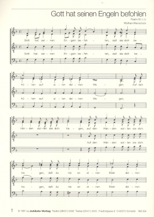 Danket dem Herrn  und  Gott hat seinen Engeln befohlen fr gem Chor a cappella Partitur