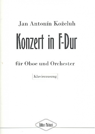 Konzert F-Dur fr Oboe und Orchester fr Oboe und Klavier Klavierauszug