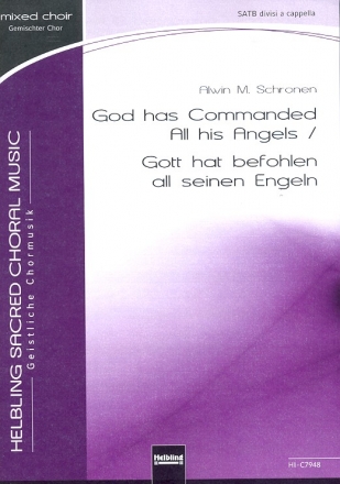 God has commanded all his Angels fr gem Chor a cappella Partitur (dt/en)