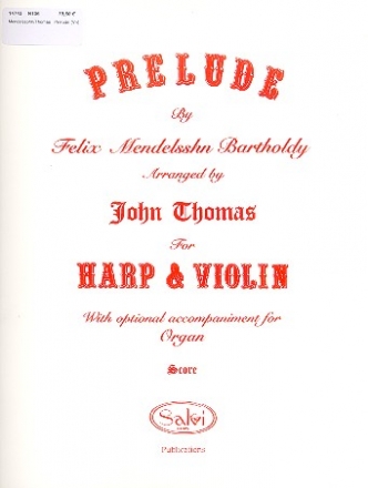 Prelude op.35 for harp, violin and optional organ accompaniment