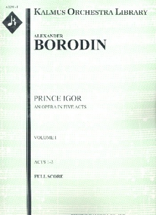 Prince Igor  full score in 2 volumes (kyr)