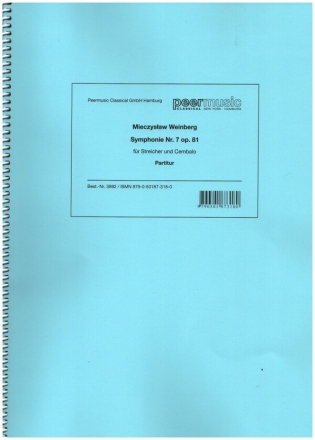 Symphonie Nr.7 op.81 fr Streicher und Cembalo Partitur