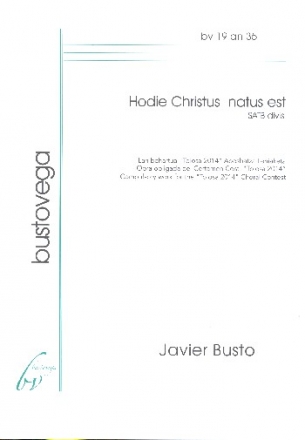 Hodie Christus natus para coro mixto (SATB) partitura (lt)
