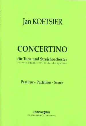 Concertino op.77 fr Tuba und Streichorchester Partitur