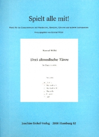 3 altmodische Tnze op.64 fr Zupforchester Partitur