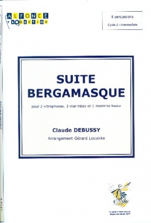 Suite Bergamasque for 5 mallet players score and parts