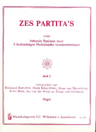6 Partitas over bekende Psalmen vol.2 voor orgel