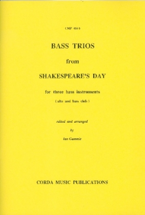 Trios from Shakespeare's Day for 3 bass instruments score and parts