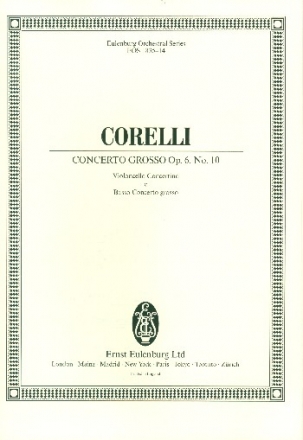 Concerto grosso C-Dur op.6,10 fr 2 Violinen, Violoncello, Streicher und Bc Violoncello/Kontrabass