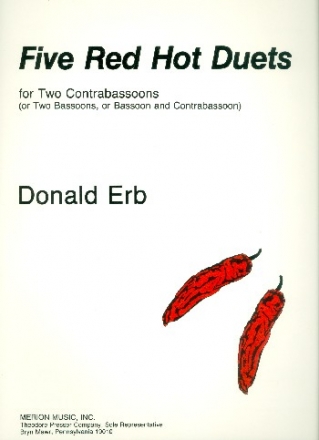 5 red hot Duets for 2 contrabassoons (bassoons) score