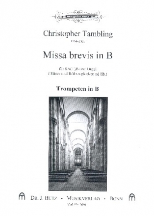Missa brevis B-Dur fr gem Chor, Blser, Rhrenglocken und Orgel Stimmensatz (ohne Orgel)