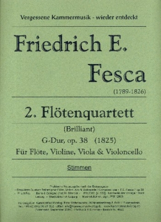 Quartett Nr.2 op.38 fr Flte, Violine, Viola und Violoncello Stimmen
