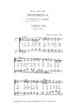 Varvisa fr gem Chor a cappella Partitur (schwed)
