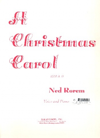 A Christmas Carol for voice and piano