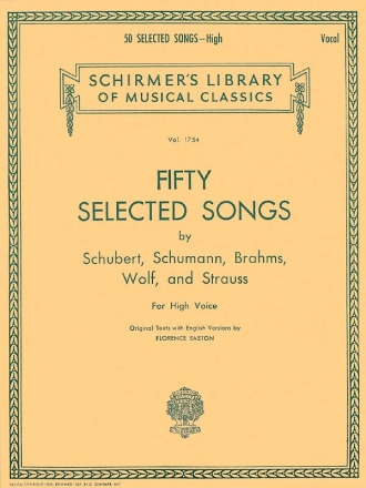 50 selected songs for high voice and piano