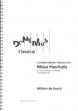 Missa paschalis for soloists, mixed chorus and instruments score