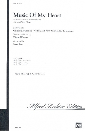 Music of my Heart for mixed chorus and piano (guitar, bass and drums, ad lib) score