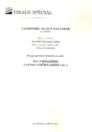 Candombe de San Baltasar pour choeur mixte (SSATB) a cappella partition