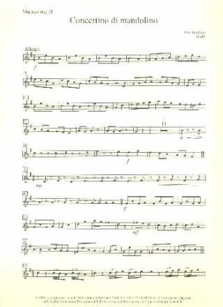 Concertino di mandolino fr Zupfensemble (Zupforchester) Mandoline 2