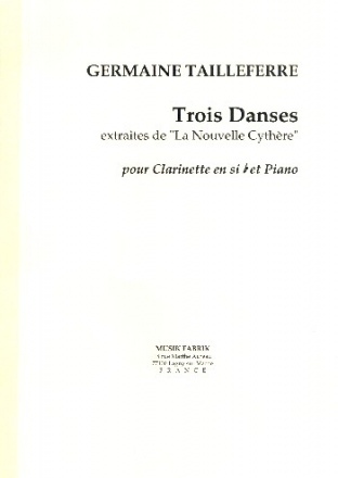 Trois Danses pour clarinette et piano