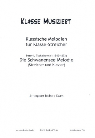 Die Schwanensee Melodie fr Streicher und Klavier Partitur und Stimmen Set
