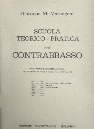 Scuola teorico-pratica del contrabbasso corso 1 per contrabbasso