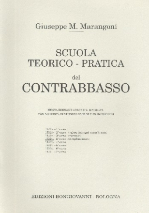Scuola teorico-pratica del contrabbasso corso 3 (complementare) per contrabbasso