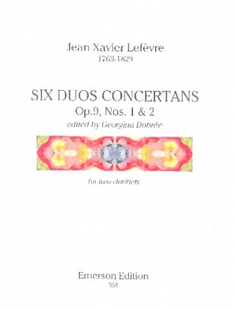 6 Duos concertants op.9 no.1,2 for 2 clarinets score and parts