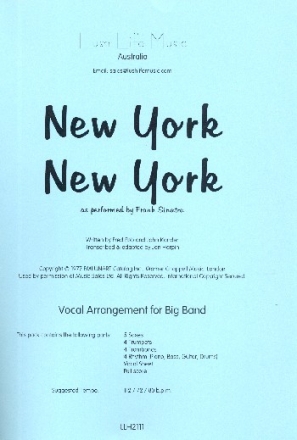 New York New York for voice and big band score and parts