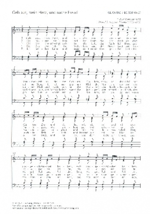 Geh aus mein Herz und suche Freud fr gem Chor a cappella Partitur