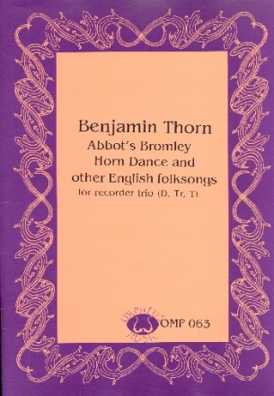 Abbot's Bromley Horn Dance and other English Folksongs for 3 recorders (SAT) score and parts